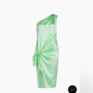 $1495 Alejandra Alonso Rojas Knotted Charmeuse Knee-Length Dress size 6